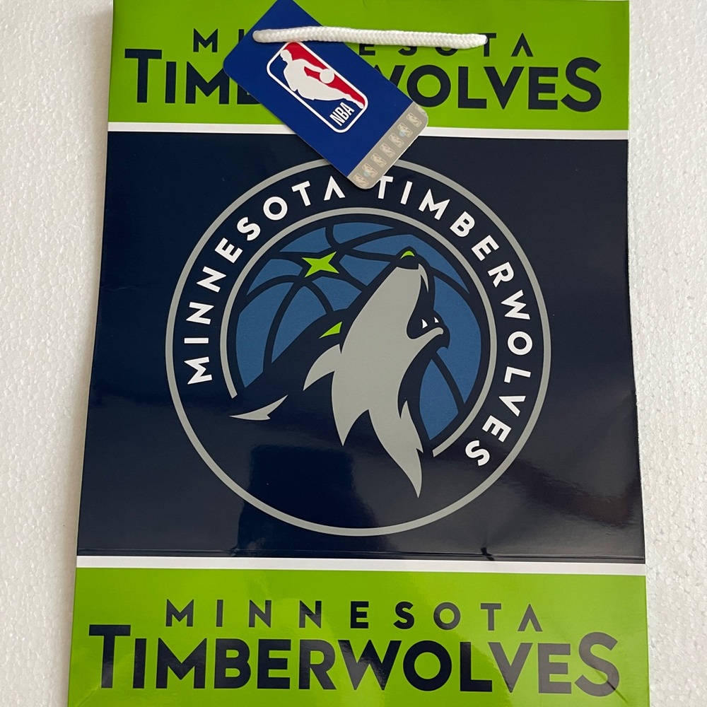 Minnesota Timberwolves NBA Team gift bag- Green and Blue